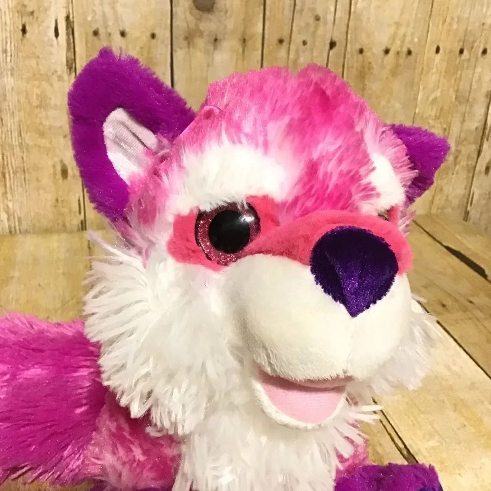 ‎Wild Republic Pink Purple Fox Plush 10”